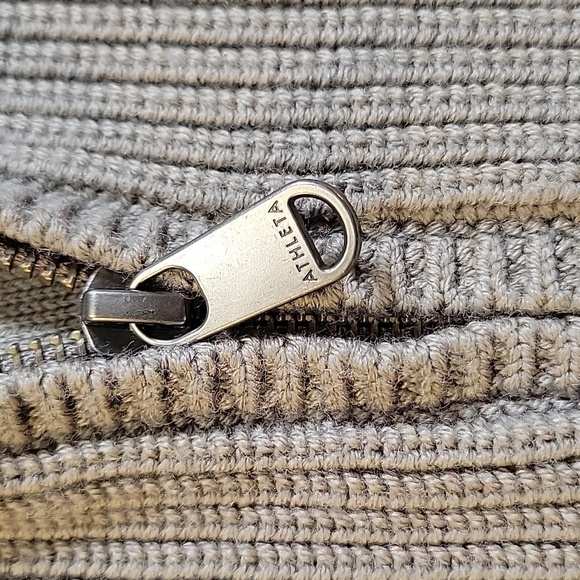 Athleta Escapade Mock Neck Sweater Jacket Bluff Grey Size S #982829 - Picture 10 of 12